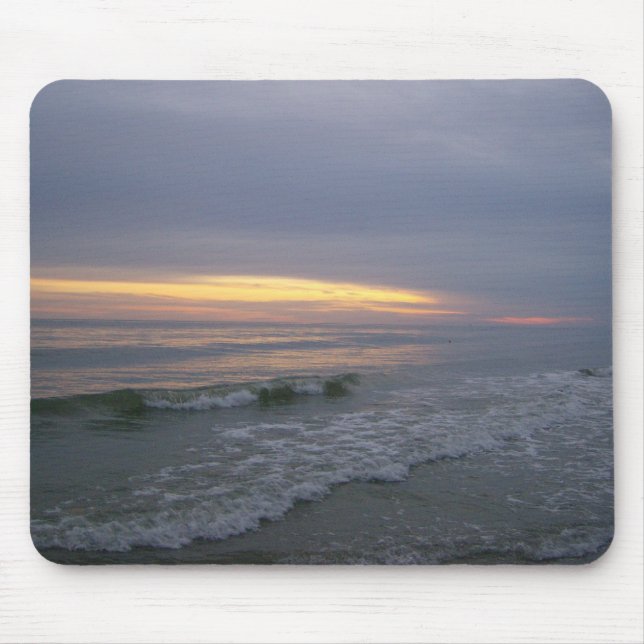 Walk along Oak Island, NC Mouse Pad (Front)