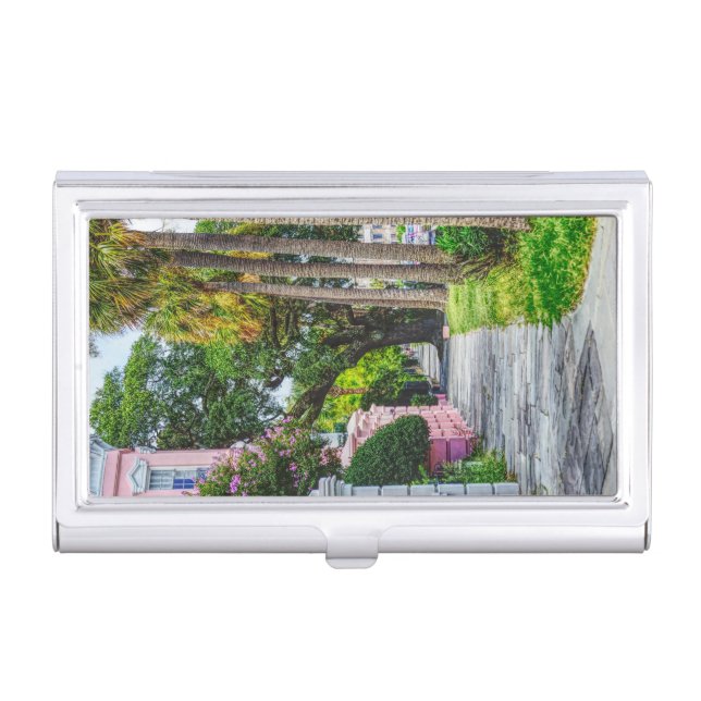 Walk Along Rainbow Row Business Card Case (Front)