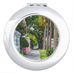 Walk Along Rainbow Row Compact Mirror