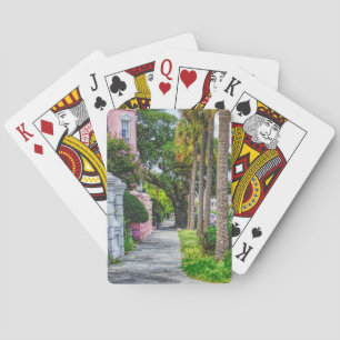 Walk Along Rainbow Row Poker Cards