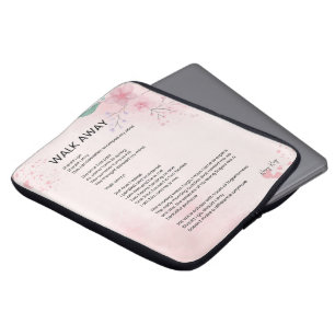 Walk Away - Courage Empowerment Poem Poster Laptop Sleeve