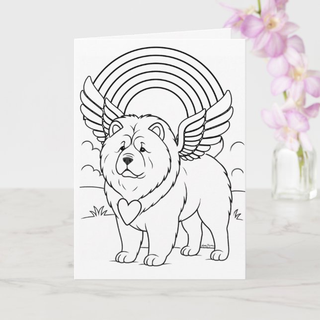 WALK BESIDE US Chow sympathy Card (Orchid)