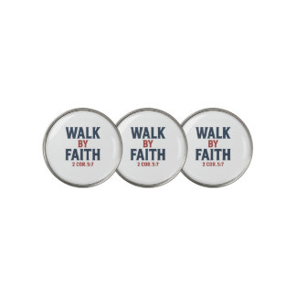 Walk by Faith 2 Cor 5:7 Golf Ball Marker