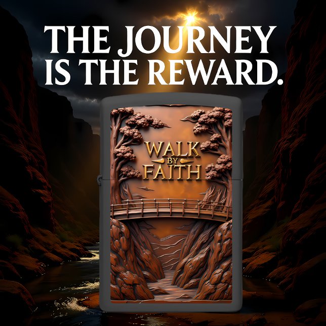 Walk By Faith Arch Bridge Gorge Zippo Lighter (Creator Uploaded)