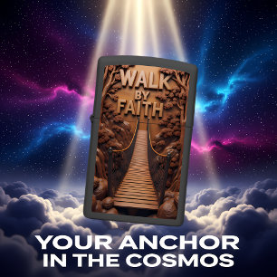 Walk By Faith Brown Bridge Forest Zippo Lighter