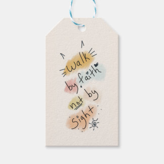 Walk by Faith Christian Hand Drawn Gift Tags
