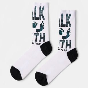 Walk By Faith Christian Ocean Socks