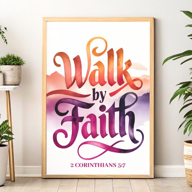 Walk by Faith Christian Wall Art Print (Creator Uploaded)