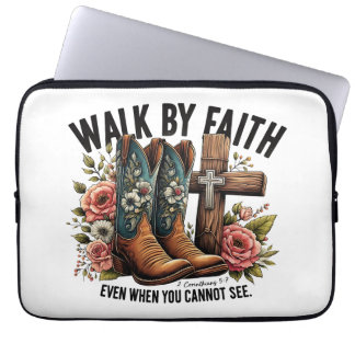 Walk By Faith Laptop Sleeve