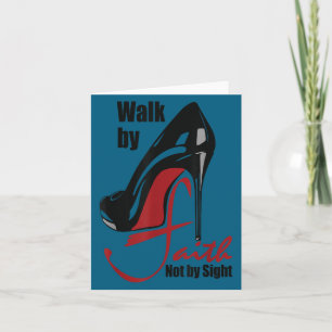 Walk By Faith Not By Sight Motivation Quotes  Card