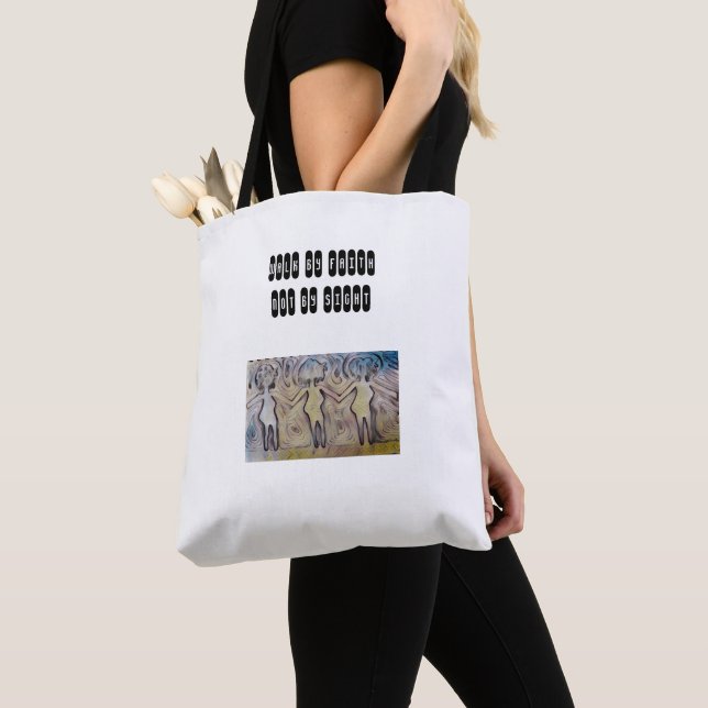 Walk by faith not by sight tote bag (Close Up)