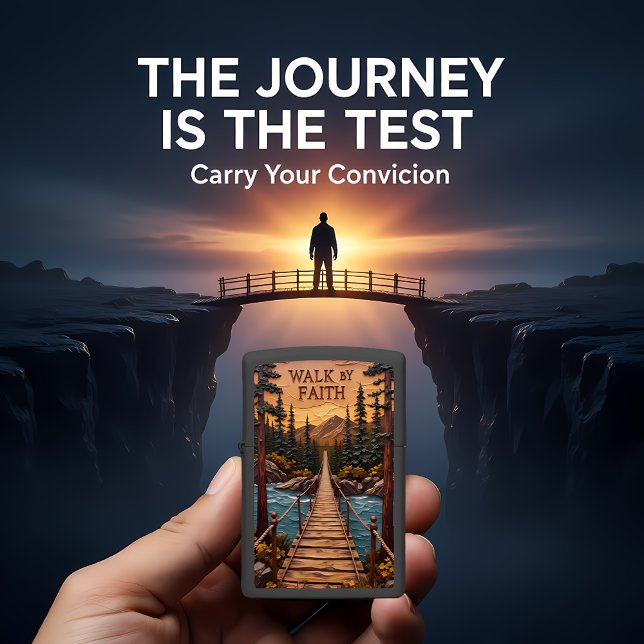 Walk By Faith River Suspension Bridge Zippo Lighter (Creator Uploaded)