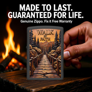 Walk By Faith Suspension Bridge Gorge Zippo Lighter