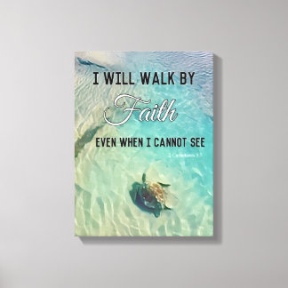 Walk by faith wall art Canvas 