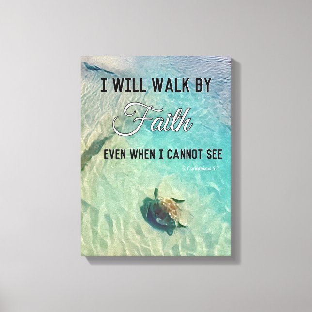 Walk by faith wall art Canvas  (Front)