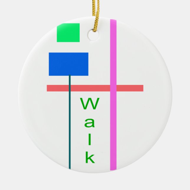 Walk Ceramic Ornament (Front)