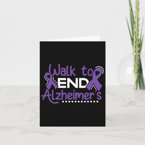 Walk Dementia Warrior Purple Ribbon Awareness  Card