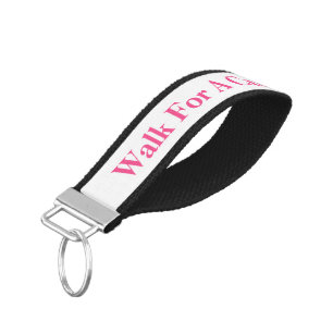 Walk For A Cure Wrist Band Keychain