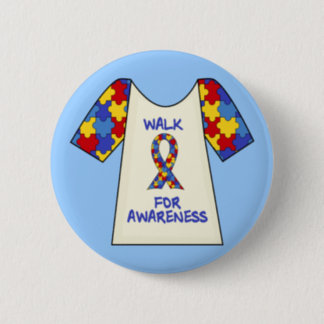 Walk For Autism Awareness Pinback Button