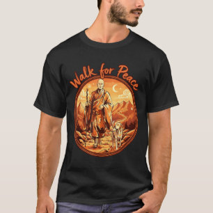 Walk for Peace Buddhist Monk and Labrador T-Shirt