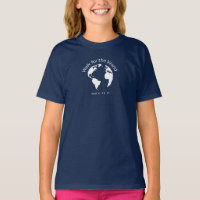 Walk For The World T-Shirt - Girls Navy