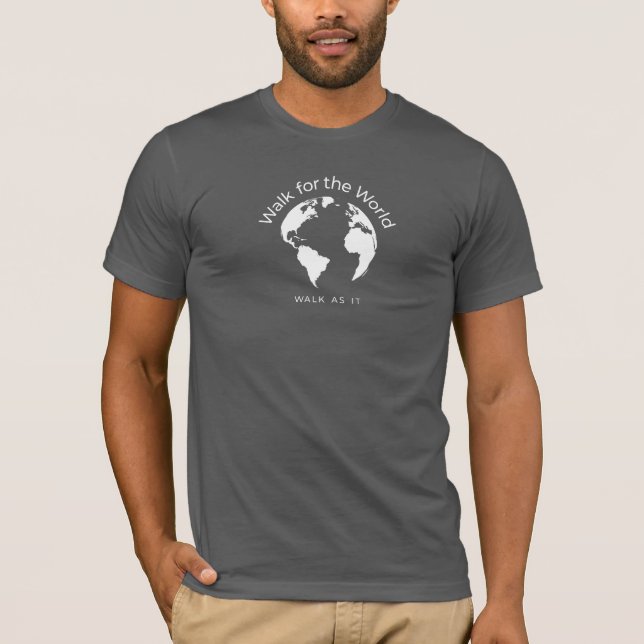 Walk For The World T-Shirt - Unisex Asphalt (Front)