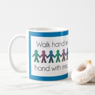 Walk Hand in Hand 11 oz Mug - Blue