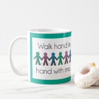 Walk Hand in Hand 11 oz Mug - Teal