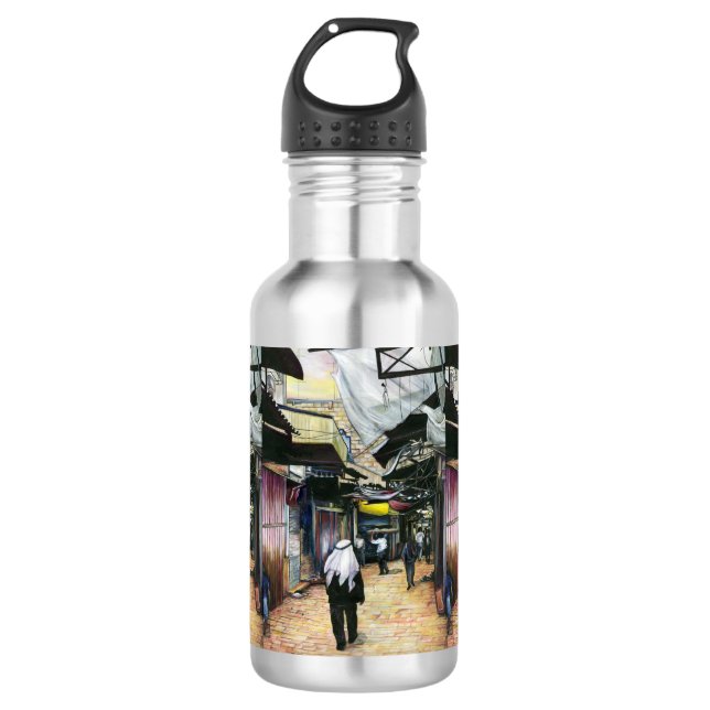 Walk Home through Antiquity, Jerusalem Stainless Steel Water Bottle (Front)
