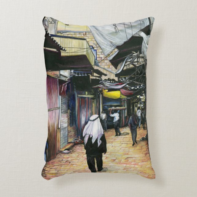 Walk Home through Antiquity, Old Jerusalem Accent Pillow (Front(Vertical))