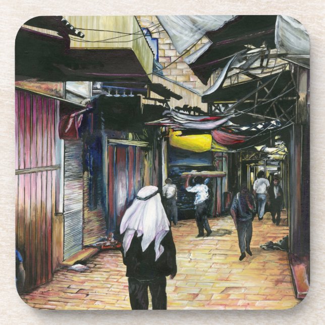Walk Home through Antiquity, Old Jerusalem Drink Coaster (Front)