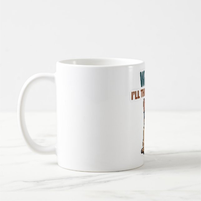 Walk? I’ll Think About It French Bulldog Sticker Coffee Mug (Left)