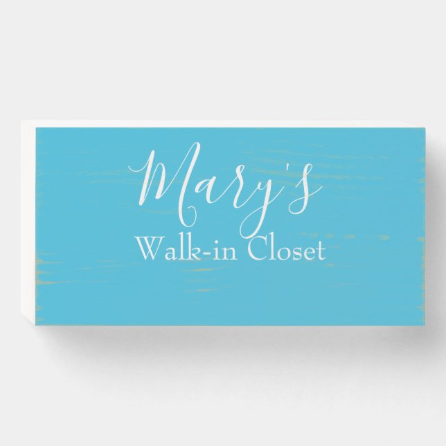 Walk-in Closet Modern Home Art Wooden Box Sign (Front Horizontal)
