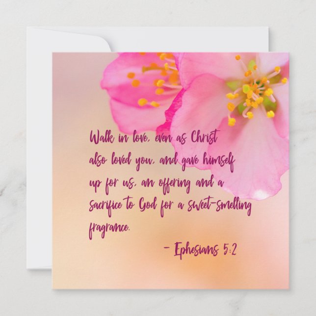 Walk In Love Christian Floral Inspirational (Front)