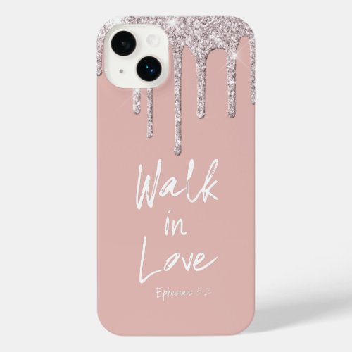 Walk in Love Scripture Quote iPhone 14 Plus Case