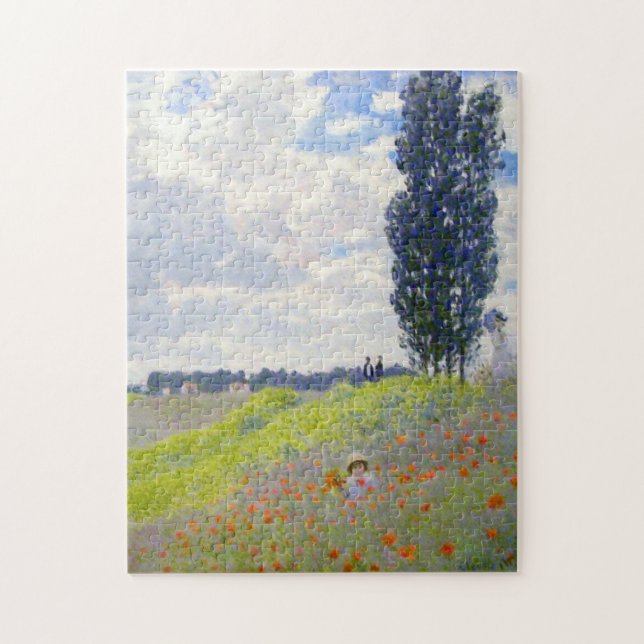 Walk in Meadows at Argenteuil Monet Fine Art Jigsaw Puzzle (Vertical)