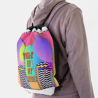 Walk In My shoes Drawstring Bag