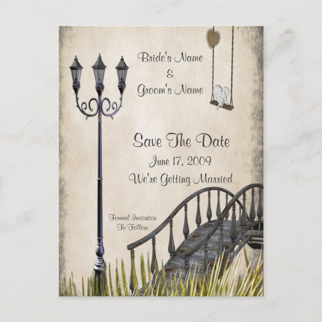 Walk In The Park Save The Date Card (Front)