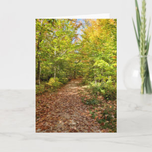 Walk in the Woods Autumnal Folded Greeting Card