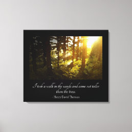 Walk in the Woods Thoreau Quote  Canvas Print