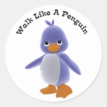 Walk Like A Penguin Sticker by mariannegilliand at Zazzle