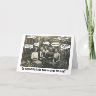 Walk me down the aisle? - FUNNY Invitation