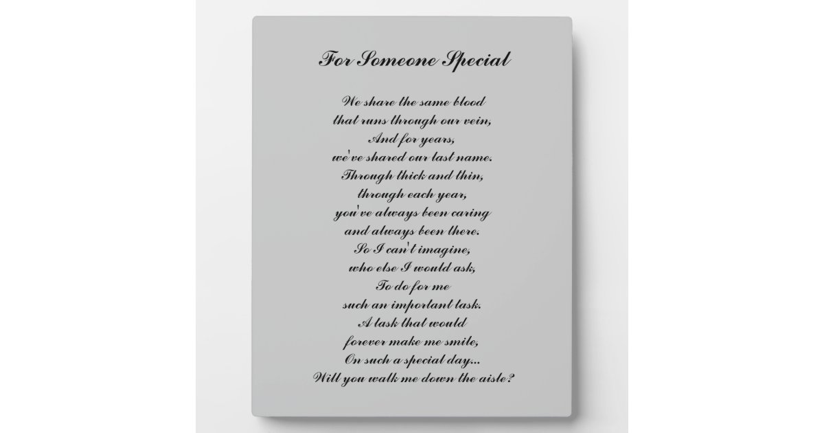  Walk Me Down The Aisle Plaque Zazzle