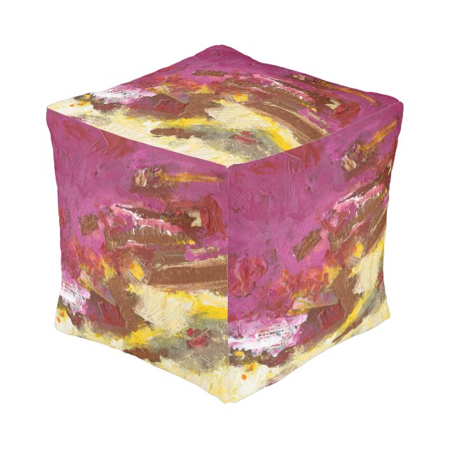 Walk me Through It Pouf (Angled Front)