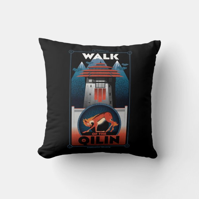 Walk of the Qilin Mountain graphic Throw Pillow (Front)