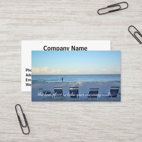 Walk on the Beach Business Card