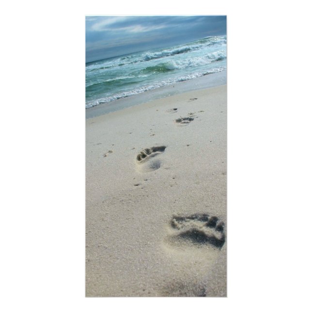 Walk on the Beach - Footprints in the Sand Card (Front)