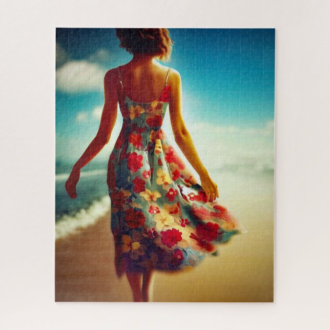 Walk On The Beach Jigsaw Puzzle (Vertical)