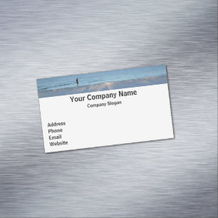 Walk on the Beach Magnetic Business Card #12