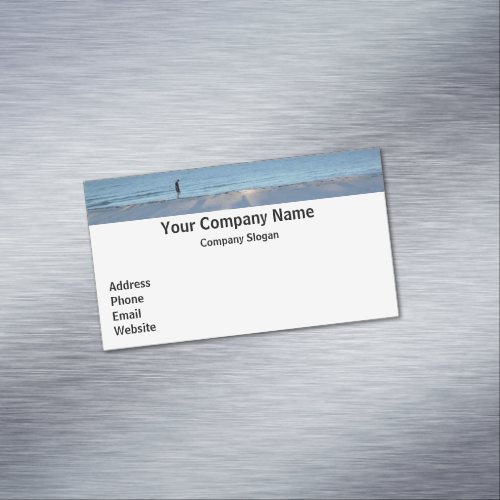 Walk on the Beach Magnetic Business Card 12